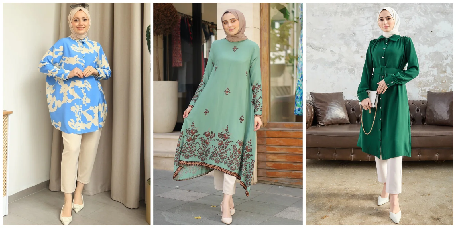 أحدث موديلات تونيكات طويلة بالنطلون للمحجبات, تونيكات طويلة للسيدات والفتيات خروج مقاسات كبيرة وصغيرة شتوية وصيفية تركية انيقة مع توفر الشراء والشحن للسعودبة